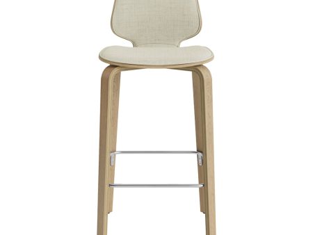 My Chair Bar Counter Stool - Wood Base - Front Upholstered For Cheap