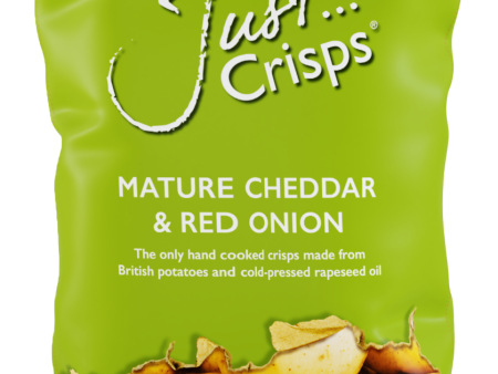 Just Crisps Mature Cheddar & Red Onion - potato chips 40g For Sale