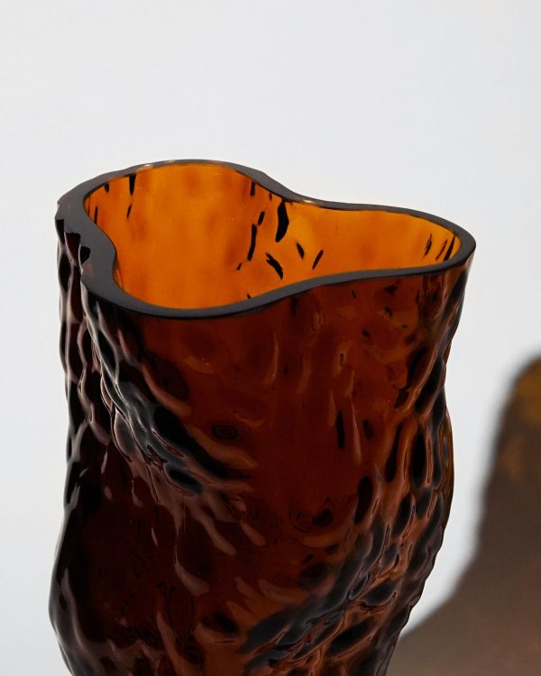 Ostrea Rock Glass Vase - Rust Sale