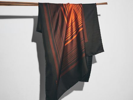 Awena no. 02 Scarf - Rust Black   Discontinued Design on Sale