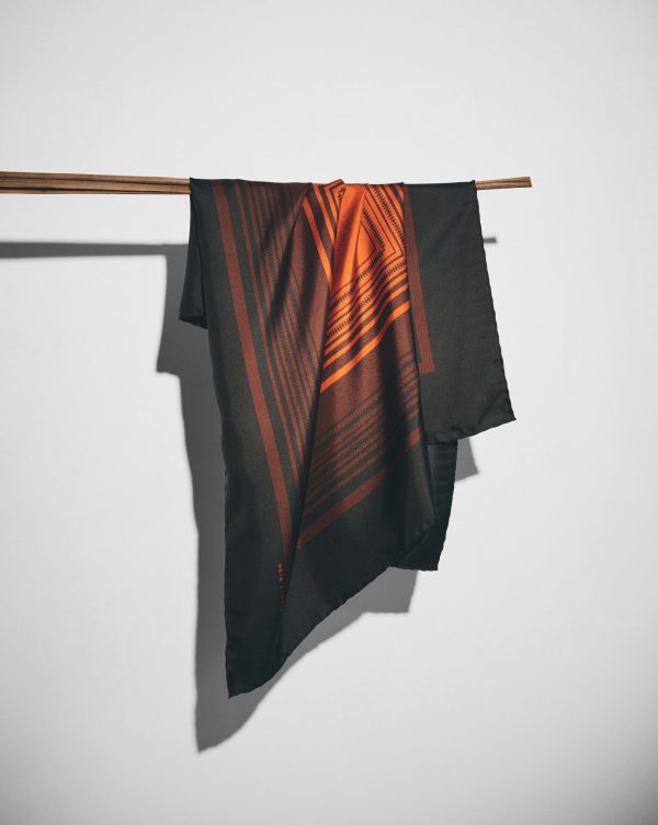 Awena no. 02 Scarf - Rust Black   Discontinued Design on Sale