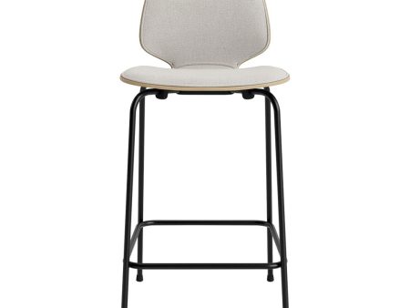 My Chair Bar Counter Stool - Black Metal Base - Front Upholstered Sale