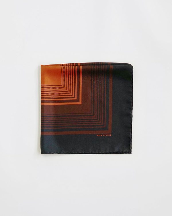 Awena no. 02 Scarf - Rust Black   Discontinued Design on Sale