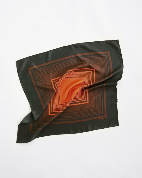 Awena no. 02 Scarf - Rust Black   Discontinued Design on Sale