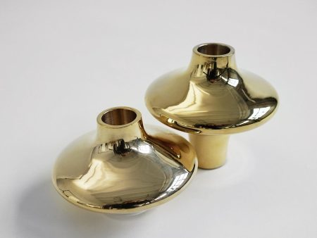 Doublet Candleholder - Large - Brass For Sale